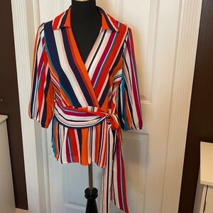 Kim & Cami Women’s Multi Color Top sz L NWOT